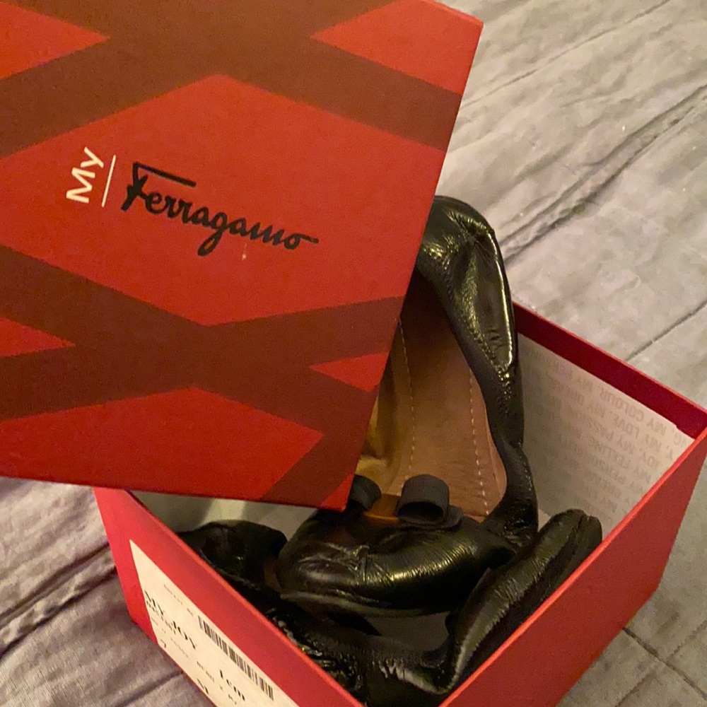 Salvatore Ferragamo black flats